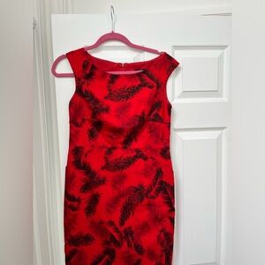 Jacob red midi dress